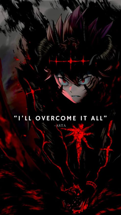 Asta Quotes Black Clover, Black Clover Quotes Wallpaper, Black Clover Motivation, Badass Anime Wallpaper, Asta Quotes, Black Clover Quotes, Asta Motivation, Clover Quote, Black Clover Wallpaper