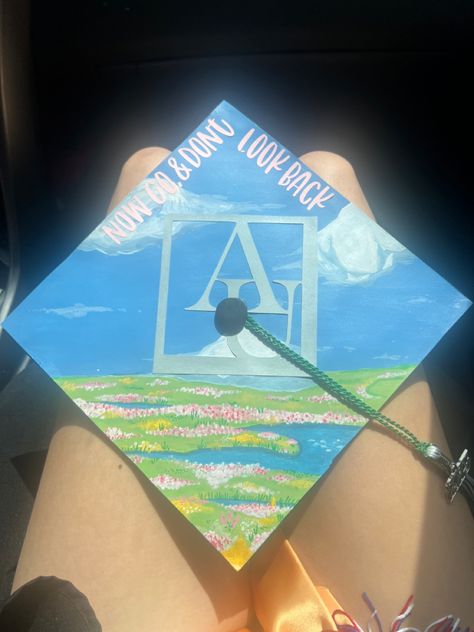 Studio Ghibli Promposal, Painted Graduation Cap Ideas, Grad Cap Studio Ghibli, Totoro Graduation Cap, Graduation Cap Designs Studio Ghibli, Jjk Graduation Cap, Howls Moving Castle Field, Howls Moving Castle Grad Cap, Grad Cap Aesthetic