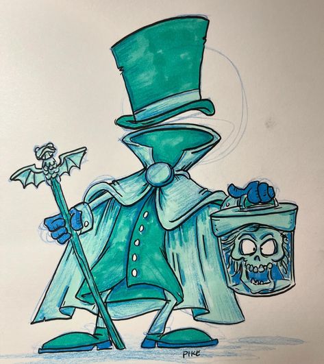 Colors are off a bit but it felt good to hand draw and color something for a change #hatboxghost #hauntedmansion #ghost #hatbox #dustinpikedraws #traditionalart Hatbox Ghost, Haunted Mansion Disneyland, Ghost Drawing, Hat Boxes, Hand Draw, Hat Box, Haunted Mansion, Disney Halloween, Holidays And Events