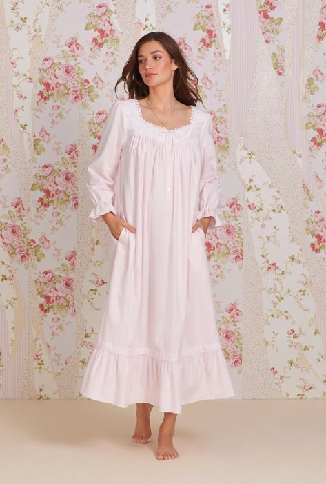 Eileen West Edwardian Nightgown, Nightgown Pattern, Rose Gown, Flannel Nightgown, Eileen West, Special Style, Cotton Nightgown, Short Gowns, Floral Gown