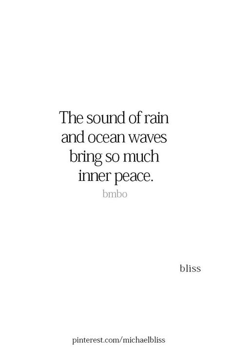 Rain Therapy, Water Quotes, Rain Quotes, Therapy Quotes, Ocean Quotes, Sound Of Rain, Ocean Waves, Inner Peace, The Ocean