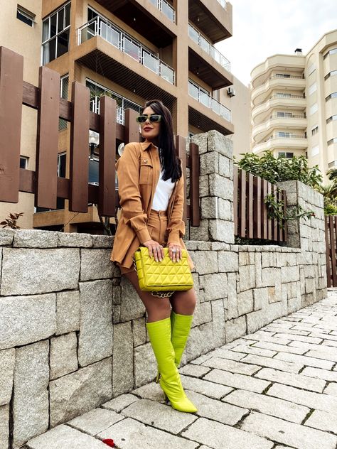 Hermes Birkin, Neon Green, High Boots, Heeled Boots, Top Handle Bag, Neon, Concert, Heels, Boots