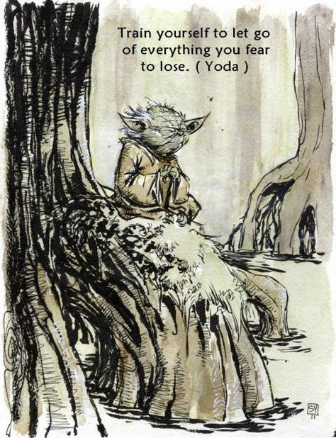 Jedi Master Yoda, Yoda Quotes, Let Go Of Everything, Skottie Young, Master Yoda, Young Art, Go For It Quotes, Star Wars Yoda, Star Wars Movie