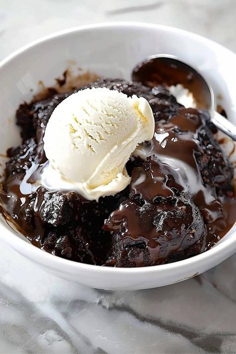 Old-Fashioned Chocolate Cobbler - Insanely Good Hot Fudge Pudding Cake Recipe, Hot Fudge Pudding Cake, Hot Fudge Pudding, Fudge Pudding Cake, Chocolate Pudding Cake Recipe, Pudding Cake Recipe, Fudge Pudding, Pear And Almond Cake, Chocolate Lava Cake Recipe