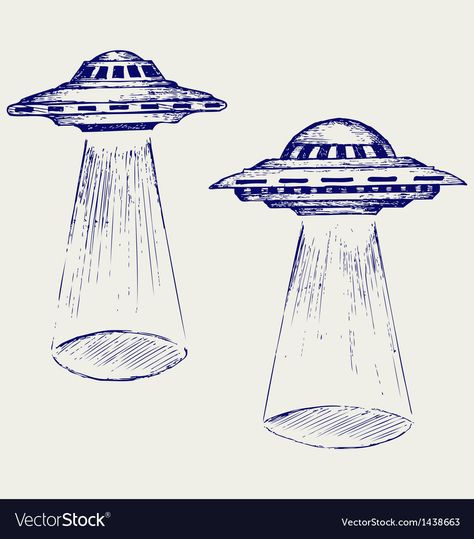 Flying Saucer Illustration, Space Vector Art, Flying Saucer Drawing, Alien Spaceship Tattoo, Space Ships Drawing, Flying Saucer Tattoo, Ufo Doodle, Ufo Drawing, Ufo Illustration