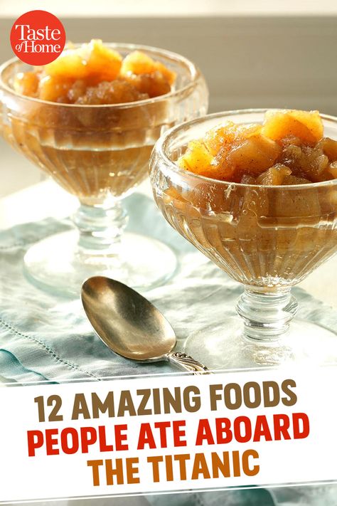 12 Amazing Foods People Ate Aboard the Titanic Chunky Applesauce Recipe, Chunky Applesauce, Homemade Applesauce Recipes, Applesauce Recipe, Sunday Dinner Recipes, Apple Sauce Recipes, Homemade Applesauce, Apple Crisp Recipes, Crisp Recipe