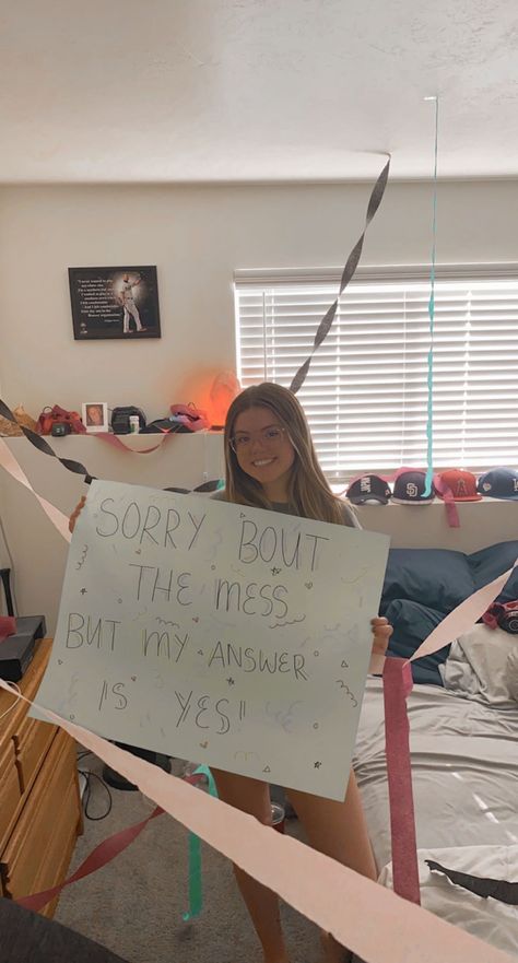 Can I Steal You For Prom Promposal, How To Say Yes To Hoco Poster, Hoco Yes Response, Ideas For Saying Yes To A Dance, Saying Yes To Dance Ideas, Dance Reply Poster Ideas, Yes Replies To Homecoming, Responding To Hoco, Answer Yes To Hoco