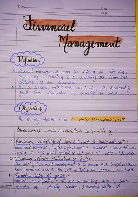 Follow for more notes Financial Management Notes, Accounts Notes, Finance Notes, Gcse Business Studies, Gcse Business, Management Notes, Commerce Notes, Statistics Notes, Economics Notes