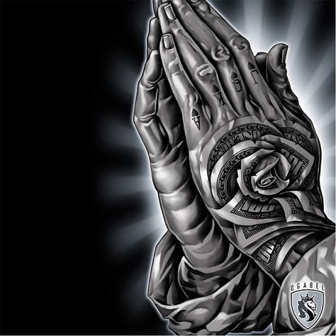 Praying hands by OG Abel #OGAbel #art #chicano #blackandgrey #prayinghands | Sep 25th 2016 | 204242 Abel Tattoo, Hands Tattoo Design, Og Abel Art, Praying Hands Tattoo Design, Mother And Son Tattoo, Praying Hands Tattoo, Hands Tattoo, Son Tattoo, Gangsta Tattoos