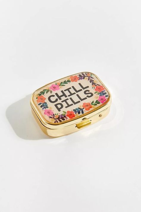 Best White Elephant Gifts, Medicine Organization, Chill Pill, Pill Organizer, Pill Case, Natural Life, White Elephant Gifts, Elephant Gifts, Inspirational Message