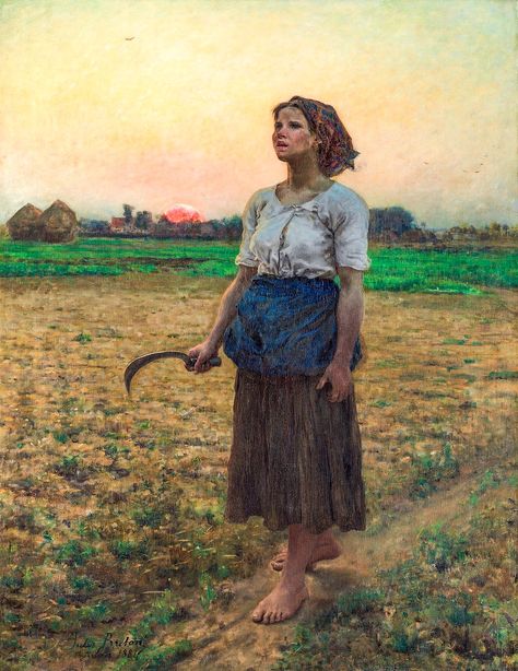 Jules Breton, Spiritual Direction, Prayer Time, Pride Prejudice, Free Illustration Images, Realism Painting, The Windy City, Female Portraits, How Do I Get