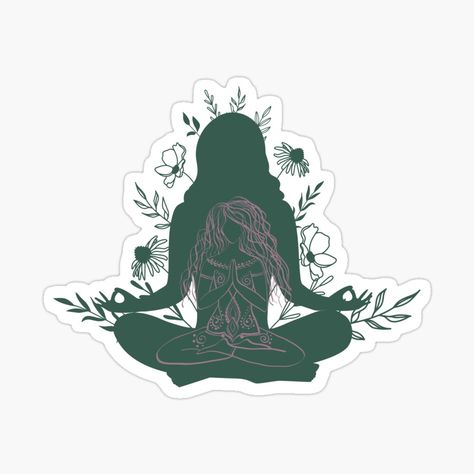 Yoga Stickers, Kindle Stickers, Canvas Bag Design, Black And White Stickers, Stickers Journal, Computer Sticker, Redbubble Products, Yoga Asanas, Water Bottle Stickers