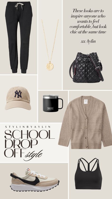 Sharing a cute and easy school drop off style. For more fashion and home decor follow me @stylinbyaylin School Drop Off Outfit Mom, School Drop Off Outfit, Athleta Outfits, Nanny Outfit, Comfy Airport Outfit, Athleisure Outfits Summer, Everyday Casual Outfits, Cute Workout Outfits, Casual Day Outfits