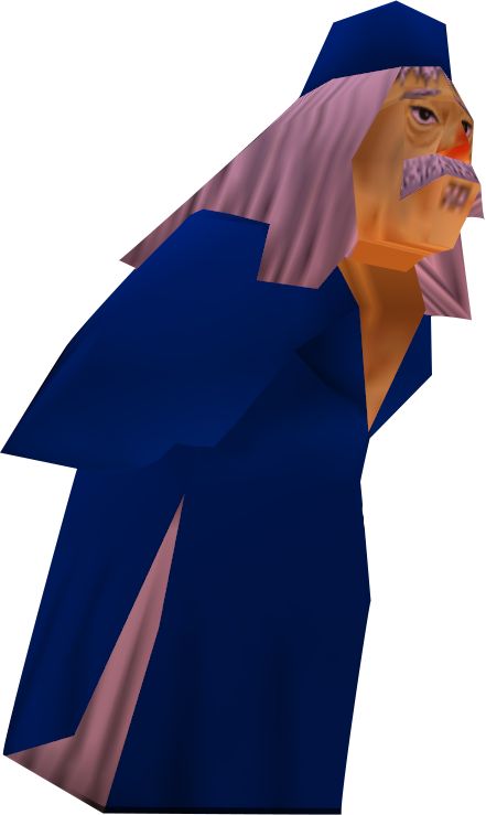 Legend of Zelda: Majora's Mask N64 - In-Game Model Professor Shikashi Astral Observatory, Clock Town, Majoras Mask, Look At The Stars, Old Man, Legend Of Zelda, Academic Dress, Aurora Sleeping Beauty, Zelda