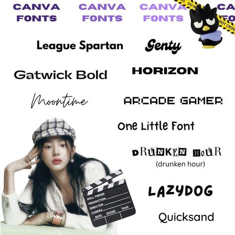 Canva Fonts Aesthetic Retro, Canva Fonts For Texts, Canva Fonts For Poster, Canva Fonts Aesthetic Y2k, Fonts For Youtube Thumbnail, New Jeans Fonts Canva, Y2k Fonts Canva, Retro Canva Fonts, Retro Font Canva