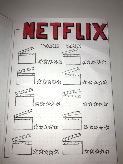 Bullet Journal Netflix, Bullet Journal Work, Bullet Journal Ideas Templates, Journal Inspiration Writing, Creating A Bullet Journal, Bullet Journal Mood Tracker Ideas, Bullet Journal Paper, Bullet Journal Tracker, Bulletin Journal Ideas