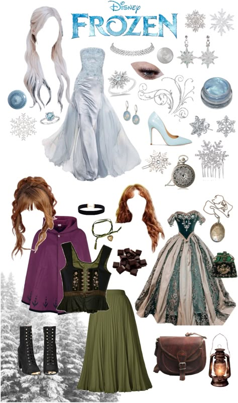 Anna Frozen Inspired Outfits, Frozen Outfit Ideas, Elsa And Anna Halloween Costumes, Elsa Outfit Ideas, Anna Inspired Outfit, Anna Costume Frozen, Elsa Inspired Outfit, Frozen Inspired Outfits, Anna Halloween Costume