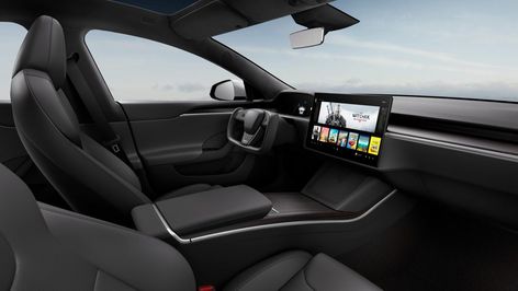 Tesla unveils new Model S with new interior, crazy steering wheel, and more - Electrek Tesla Model S Plaid, Tesla Ceo, New Tesla, Tesla Roadster, Tesla Model X, Trip Planner, Tesla S, Kid Friendly Travel Destinations, Kid Friendly Trips