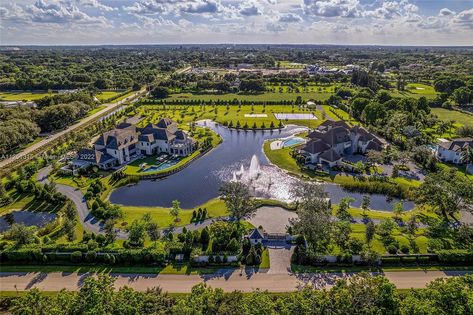 Florida Mansion, Private Lake, At Home Movie Theater, Mega Mansions, Country Style Homes, Twin Brothers, French Country Style, Resort Style, Outdoor Areas