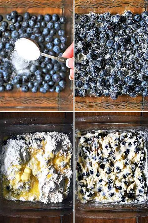 win! Blueberry Baked Goods, Easy Blueberry Cake, Blueberry Recipes Easy, Sugary Desserts, Easy Blueberry Desserts, Blueberry Dump Cake, Cakes From Scratch, Blueberry Dump Cake Recipes, Fresh Blueberry Recipes