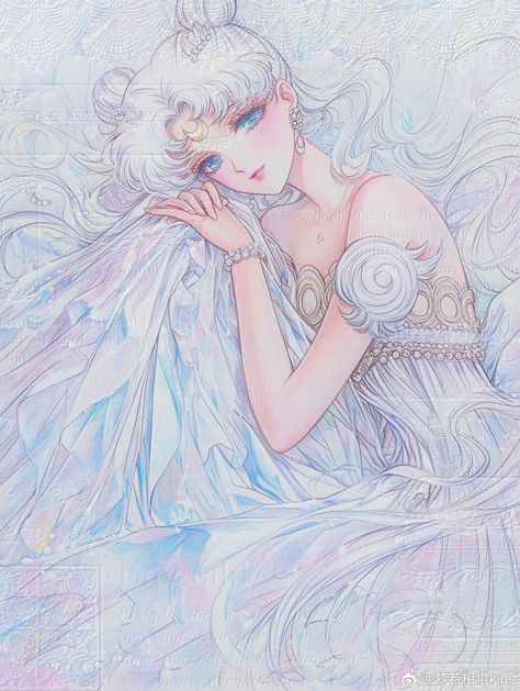 Queen Serenity Fanart, Sailormoon Wallpapers, Xbox Background, Sailor Moon Princess Serenity, Queen Serenity, Princesa Serenity, 18th Century Portraits, Neo Queen Serenity, Beautiful Flower Drawings