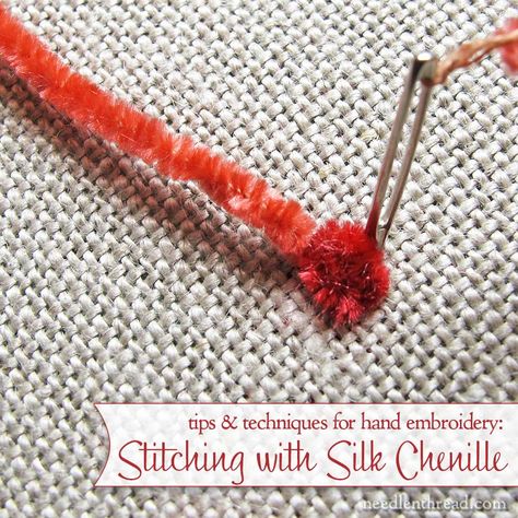 How To Chenille Embroidery, Chenille Embroidery, Couching Embroidery, Embroidery Stitches Beginner, Ribbon Embroidery Tutorial, Embroidery Lessons, Diy Embroidery Patterns, Embroidery Transfers, Embroidery Scissors