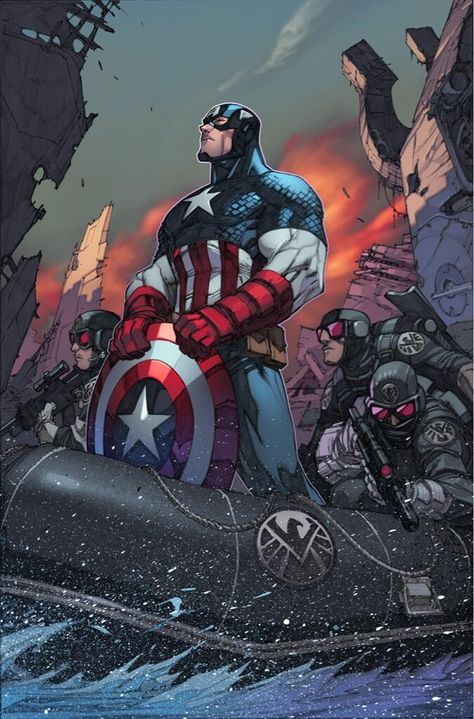 Captain America Art, Joe Madureira, Arte Dc Comics, Marvel Captain America, Superhero Comics, Jack Kirby, America Art, Marvel Comics Art, American Comics