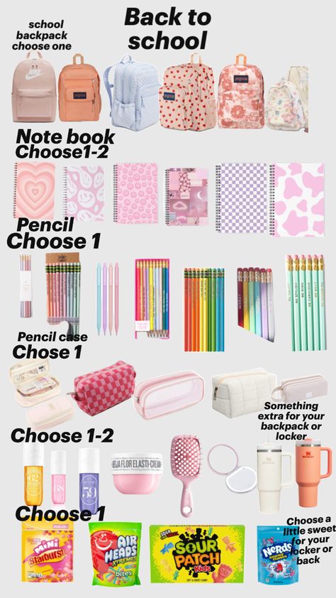 Back To School Stuff, School Locker Organization, Tips For Middle School, Middle School Essentials, School Backpack Essentials, Preppy School Supplies, Middle School Life, Middle School Hacks, Pretty School Supplies