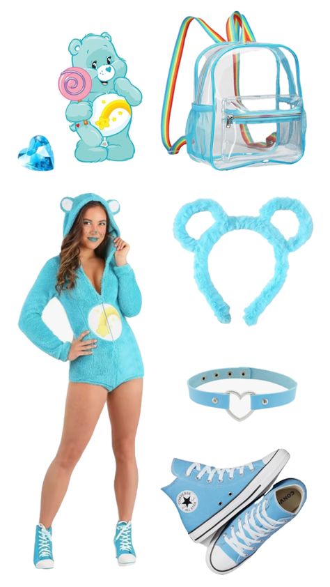 #wishbear #carebear #rave #costume #cosplay #outfit #coachella Outfit Coachella, Rave Costume, Festival Fits, Care Bear, Costume Cosplay, Rave Outfits, Festival