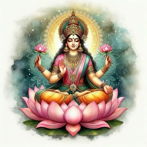 🙏 Jai Maa Lakshmi 🙏 Lakshmi Devi Images Art, Laxmi Mata Painting, Lakshmi Mata Drawing, Mother Lakshmi, Mata Drawing, Laxmi Mata, Lakshmi Mata, Maa Lakshmi, Lakshmi Devi