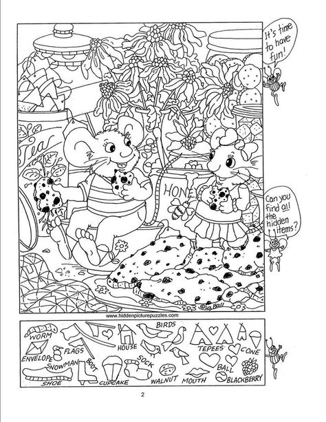 Kids Will Love These Free Hidden Picture Puzzles: Hidden Picture Puzzles by Liz Hidden Pictures Printables, Highlights Hidden Pictures, Hidden Object Puzzles, Find The Hidden Objects, Hidden Picture Puzzles, Hidden Images, Hidden Figures, Printable Puzzles, Hidden Pictures