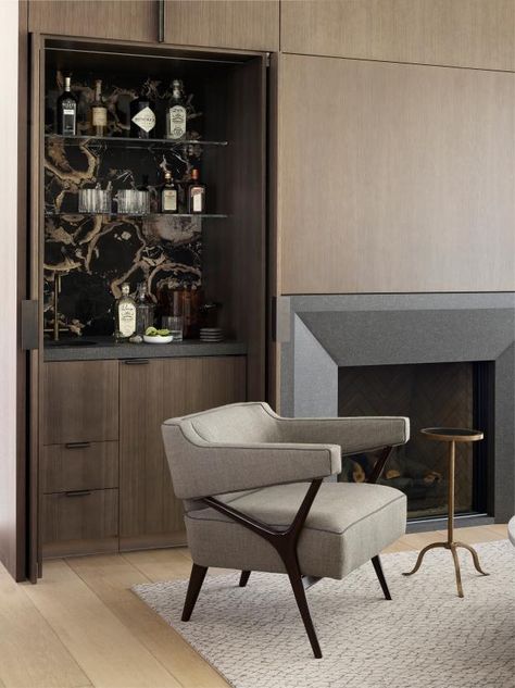 William Wurster, Small Home Bar Ideas, Small Bars For Home, Ford Interior, Modern Home Bar, Home Bar Design, Modernist Architecture, Pacific Heights, Home Bar Designs