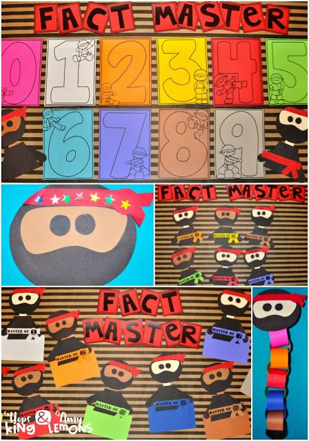 Become ninja fact masters to encourage students to learn their math facts and display student achievement through leveling up! Such a wonderful idea! Master Addition, Amy Lemons, Math Fluency, Math Fact Fluency, Subtraction Facts, Singapore Math, Fact Fluency, Math Journals, Math Tutor