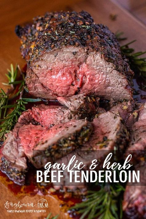 This garlic and herb beef tenderloin recipe is easy to prepare, flavorful, and incredibly tender. Wow your holiday guests with this perfect beef tenderloin! #sponsored @beeffordinner #beeftenderloin #beeftenderloinrecipesoven #beeftenderloinrecipes #beeftenderloinrecipe #beeftenderloinrecipeeasy Perfect Beef Tenderloin, Beef Tenderloin Roast Recipes, Beef Tenderloin Recipe, Whole Beef Tenderloin, Beef Tenderloin Recipes, Beef Tenderloin Roast, Tenderloin Roast, Tenderloin Recipe, Roast Beef Recipes