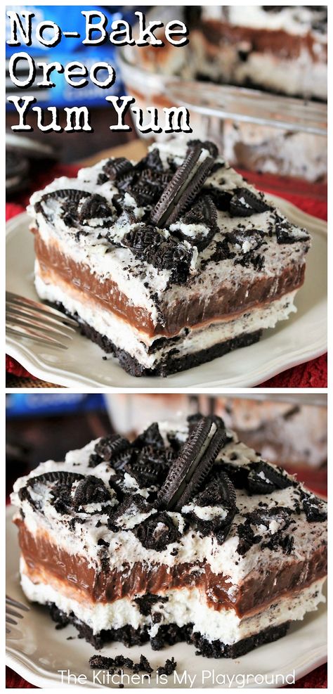 Oreo Cookie Dessert, Oreo Dessert Easy, Chocolate Eclair Dessert, The Kitchen Is My Playground, Oreo Desserts, Oreo Dessert Recipes, Oreo Flavors, Oreo Recipes, Oreo Dessert