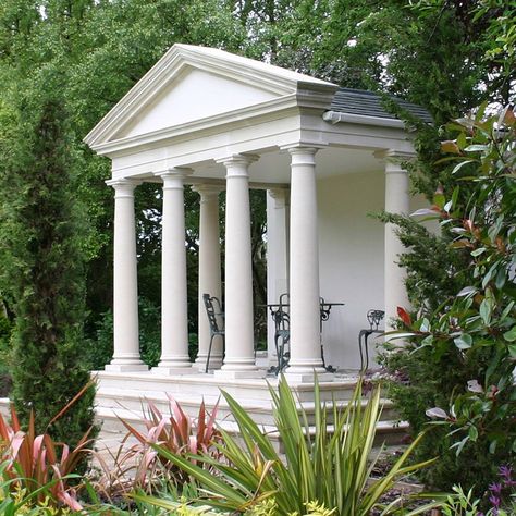 Snake House, Neoclassical Villa, Garden Follies, Classical Garden, Garden Folly, Estate Gates, Ideas For Garden, Diy Garden Fountains, Classic Villa