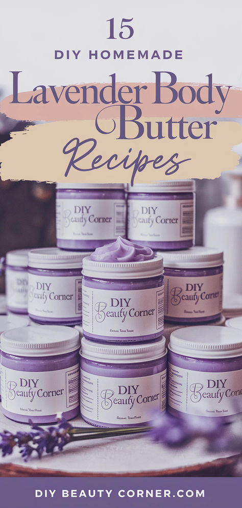 15 Best DIY Lavender Body Butter Recipes Diy Shea Butter Lotion, Non Greasy Body Butter Recipe, Mango Butter Body Butter, Lavender Body Butter Recipe, Easy Body Butter Recipes, Body Butter Recipe Whipped, Shea Body Butter Recipe, Homemade Body Cream, Body Butter Recipes