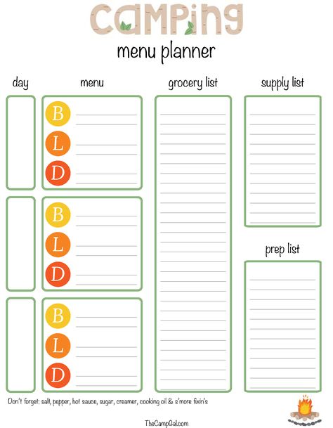 How to create a Camping Meal Plan? An easy way to make a menu planner is to download this Camping Meal Plan template now! Camping Meal Plan, Camping Meal Planner, Free Printable Menu, Meal Plan Template, Camping Meal Planning, Camping Meal, Meal Planner Printable Free, Camping Menu, Camping Dinners