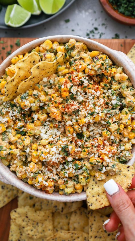 Easy Mexican Street Corn Dip - Kalefornia Kravings Easy Mexican Street Corn Dip, Kalefornia Kravings, Easy Mexican Street Corn, Street Corn Dip, Mexican Street Corn Dip, Corn Dip Recipes, Corn Dip, Mexican Street Corn, Easy Mexican