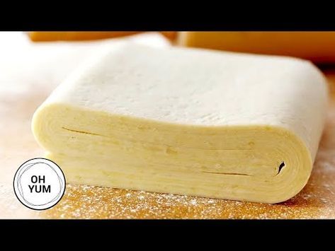 Professional Baker Teaches You How To Make PUFF PASTRY! - YouTube French Puff Pastry, Puff Pastry Ingredients, Make Puff Pastry, Puff Pastry Pockets, Pastry Dough Recipe, Rough Puff Pastry, Anna Olson, Pasta Fillo, Easy Puff Pastry