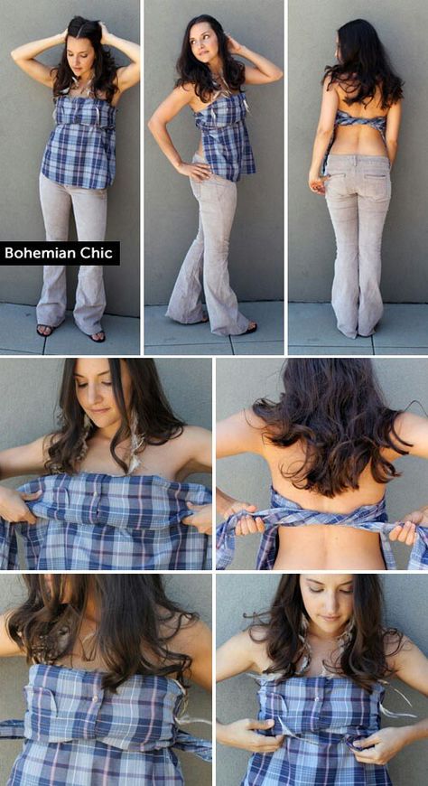 How to tube top Fashion Ideas For Women, Style Hacks, Diy Vetement, Shirt Refashion, Best Style, Fashion Hacks, Fashion Mistakes, How To Turn, Clothing Hacks