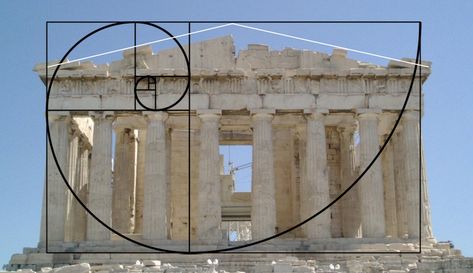 Understanding Architecture / Golden Ratio. Parthenon Golden Section Architecture, Phi Golden Ratio, Aesthetic Composition, Golden Proportion, Golden Section, The Golden Mean, Divine Proportion, Composition Painting, Golden Spiral