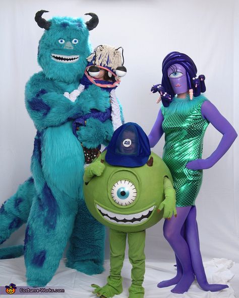 Monster Ink Halloween Costumes, Halloween Monster Costumes, Celia Monsters Inc Costume, Celia Costume, Monster Costume, Monsters Inc Costumes, Friendly Monster Costume, Family Monster Costumes, Sulley Monster Inc Costume