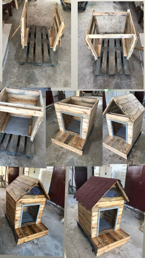 Diy Cheap Dog House, Doghouse Diy Outdoor, How To Build A Dog House, Diy Dog House Outdoor Cheap, Doghouse Diy, Dog House Diy Plans, Doghouse Ideas, Dog House Diy Outdoor, Diy Doghouse