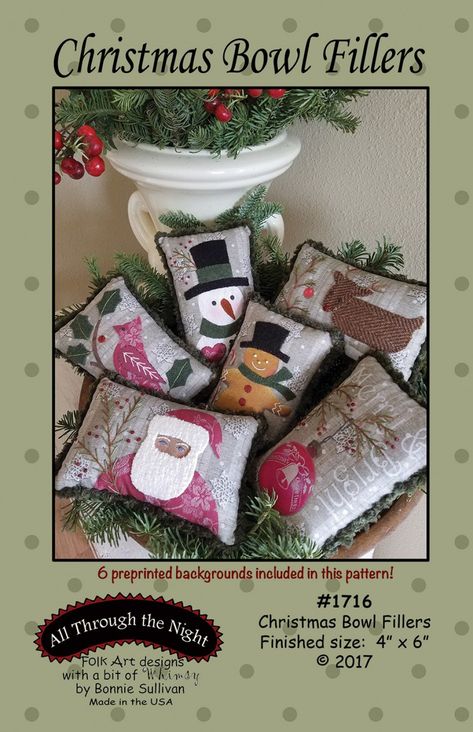 Christmas Bowl Fillers Christmas Bowl Fillers, Felt Bowl, Wool Bowl, Primitive Christmas Ornaments, Primitive Christmas Crafts, Christmas Sewing Patterns, Primitive Christmas Tree, Front Porch Inspiration, Primitive Christmas Decorating