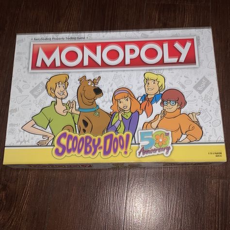 Scooby Doo Monopoly Board Game Never Used It Open Box Monopoly Board Game, Monopoly Board, Open Box, Warner Bros, Monopoly, Scooby Doo, Board Games, Color White, White