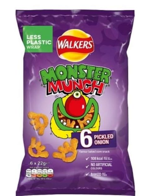 Onion Crisps, Cheese And Onion Crisps, Salt And Vinegar Crisps, Fruit Pastilles, Gummy Sweets, Monster Munch, Pickled Onion, Corn Snacks, Baked Corn