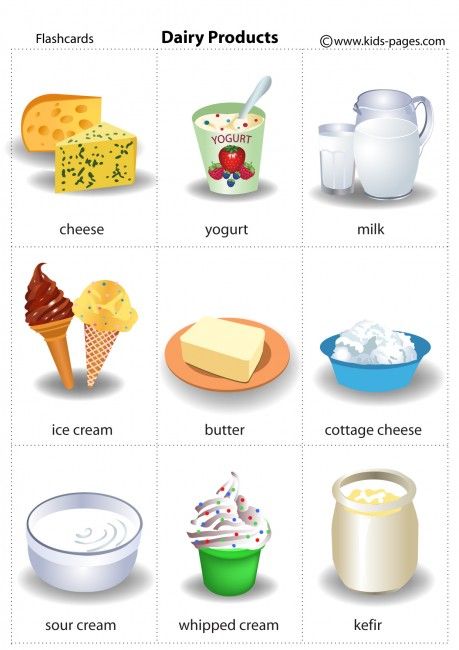 Dairy Products flashcard Food Pyramid Kids, Food Flashcards, Raw Dairy, Food Vocabulary, Food Activities, Food Pyramid, Flashcards For Kids, Printable Flash Cards, English Lessons For Kids