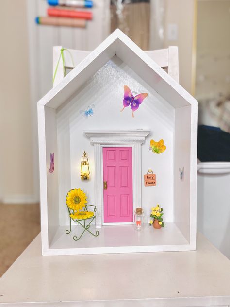 Tooth Fairy House, Diy Fairy House, Kids Fairy Garden, Tooth Fairy Door, Diy Fairy Door, Tooth Fairy Doors, Box Frame Art, Fairy Box, Tooth Fairy Box