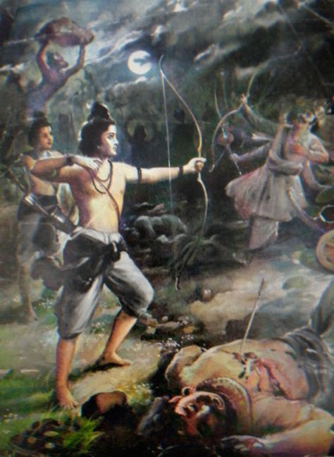 Lord Rama Killing Ravana Shree Ram Ravan Vadh, Indrajit Son Of Ravana, Ram Killing Ravan, Rama Ravana, Sita Rama, Hanuman Ji Wallpapers, Rama Image, Lord Rama Images, Sita Ram